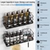 Unyqoos® Zwarte roestvrijstalen douche-organizer met 22 haken en zonder boren installatie