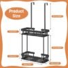 550x550-24485.jpg Unyqoos® Zwarte hangende doucheplank met dubbele manden voor glazen deuren