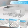 Unyqoos® Set van twee roestvrijstalen doucheplanken zonder boren voor badkamer en keuken