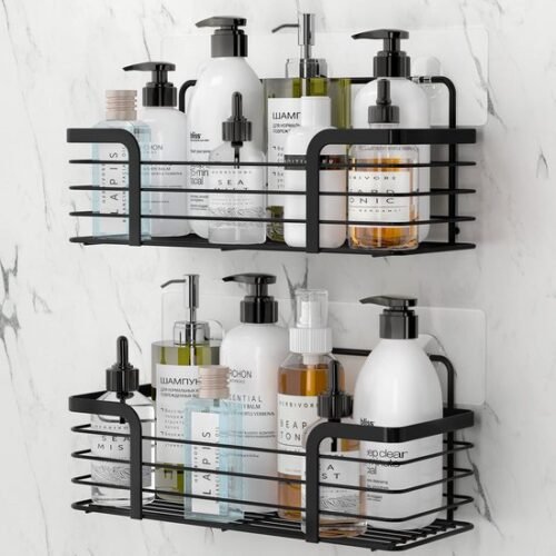 550x550-24510.jpg Unyqoos® Zelfklevende badkamer caddy met roestvrijstalen planken zonder boren