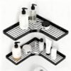 Unyqoos® Roestvrijstalen hoekplanken voor de douche met plakstrips en ventilatieopeningen
