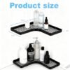 Unyqoos® Roestvrijstalen hoekplanken voor de douche met plakstrips en ventilatieopeningen