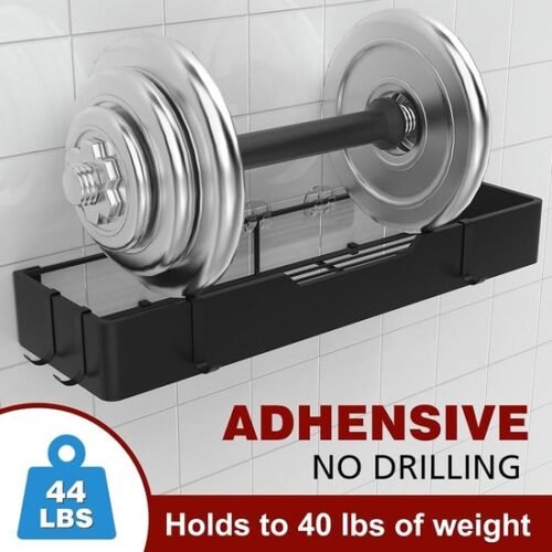 Unyqoos® 2-Delige Set Douche Caddy met Grote Capaciteit en Roestvrij Stalen Wandhouders