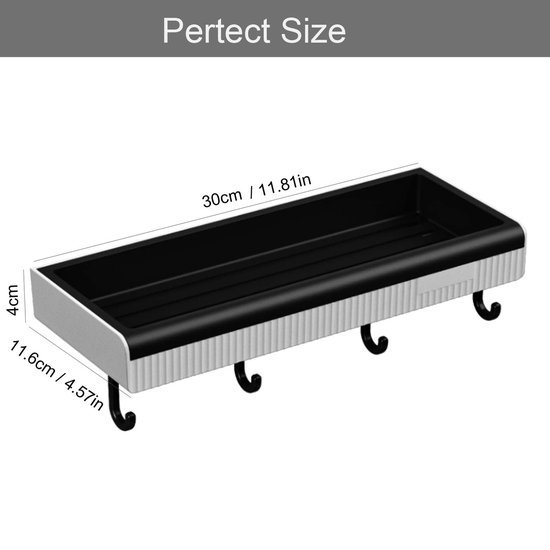 550x550-24651.jpg Unyqoos® Set van twee multifunctionele wandrekken voor badkamer en keuken zonder boren