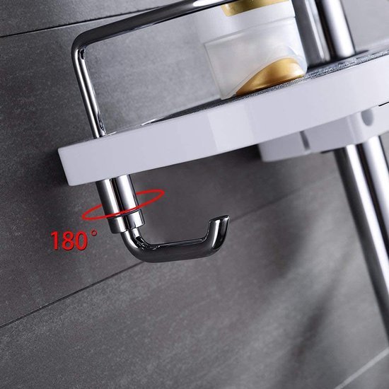 550x550-24673.jpg Unyqoos® Praktische doucheplank met haken voor badkameropslag zonder boren