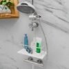 Unyqoos® Praktisch ophangbaar douche-rek van roestvrij staal en acryl voor badkamer