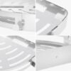 Unyqoos® Zilver Douchehoekrek met Haken en Wandmontage Mogelijkheden