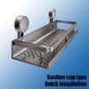 Unyqoos® Stijlvolle doucheplank met zuignap en handdoekhouder voor badkamer