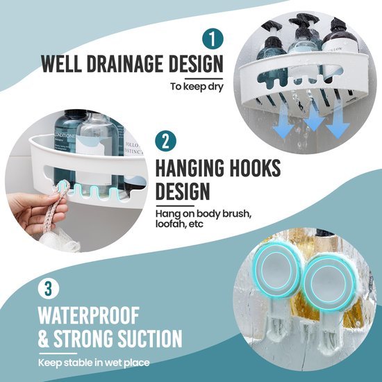 550x550-24735.jpg Unyqoos® Waterdichte hoekplank met zuignappen voor badkamer en keukenorganisatie