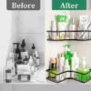 Unyqoos® Stijlvol zwart douchewandrek zonder boren voor badkamer en keuken