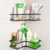 Unyqoos® Stijlvol zwart douchewandrek zonder boren voor badkamer en keuken