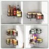 Unyqoos® Set van twee roestvrije doucheorganizers met zelfklevende montage en haken