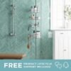 550x550-24817.jpg Unyqoos® Ruimtebesparende douchecaddy met verstelbare spanstang en vier hoekmanden