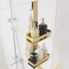 Unyqoos® Roestvrijstalen douche-organizer met haken en ruime opbergmogelijkheden