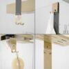 Unyqoos® Roestvrijstalen douche-organizer met haken en ruime opbergmogelijkheden