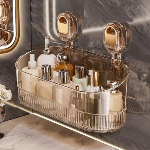 Unyqoos® Gouden hangende doucheplank zonder boren voor badkamer en keuken