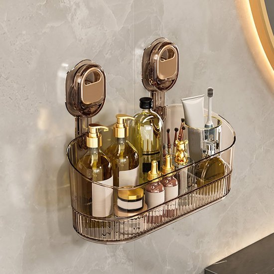 Unyqoos® Gouden hangende doucheplank zonder boren voor badkamer en keuken