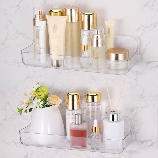550x550-24969.jpg Unyqoos® Transparante acryl doucheplank set zonder boren voor badkamer en keuken