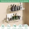 550x550-25007.jpg Unyqoos® Transparante zelfklevende doucheplank set van 2 voor wandmontage en organisatie