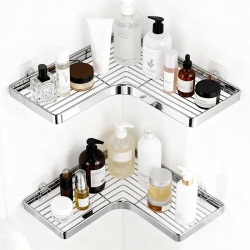 550x550-25034.jpg Unyqoos® Set van twee roestvrijstalen hoekrekken voor de douche zonder boren