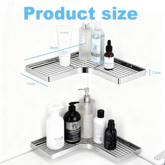 550x550-25035.jpg Unyqoos® Set van twee roestvrijstalen hoekrekken voor de douche zonder boren