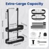 Unyqoos® Hangende douche-organizer zonder boren met haken voor glazen deur