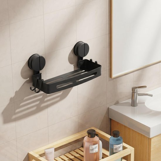 Unyqoos® Handige douche plank met zuignap bevestiging voor badkamerorganisatie