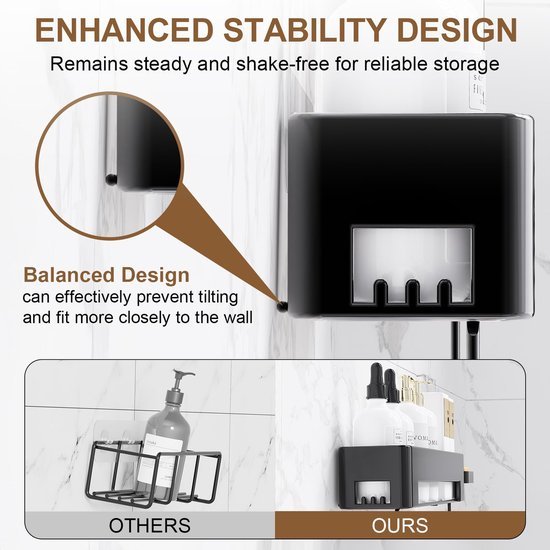 550x550-25193.jpg Unyqoos® Ruime en stevige badkamer organizer set met snel droogrek en haken