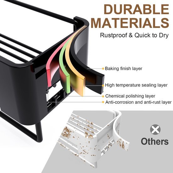 550x550-25195.jpg Unyqoos® Ruime en stevige badkamer organizer set met snel droogrek en haken