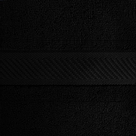 Unyqoos® Set van 6 Luxe Zachte en Absorberende Badhanddoeken met Ophanglussen in Zwart