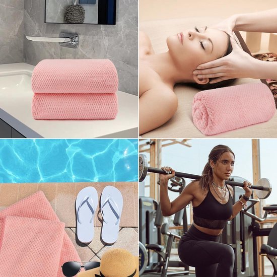 Unyqoos® Ultra Zachte en Hoog Absorberende Microvezel Badhanddoek Set voor Lichaam en Sport