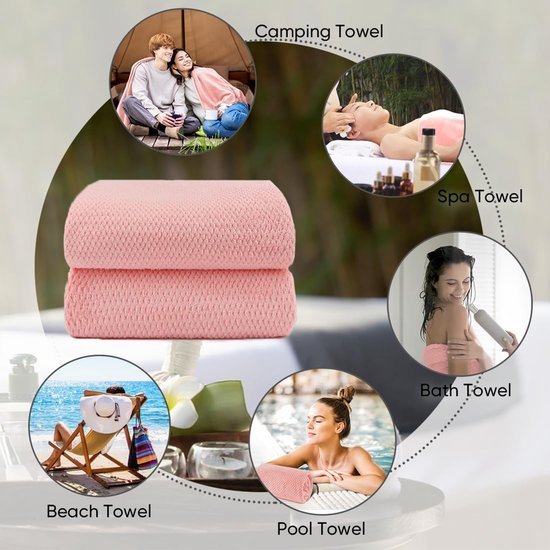 Unyqoos® Ultra Zachte en Hoog Absorberende Microvezel Badhanddoek Set voor Lichaam en Sport