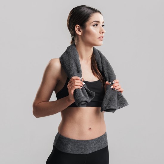 Unyqoos® Zachte en Absorberende Set van 6 Katoenen Handdoeken met Ophanglus voor Binnen en Buiten