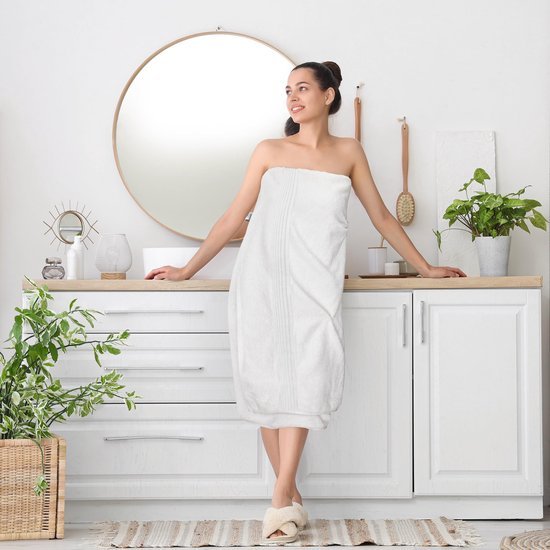 Unyqoos® Extra Grote Luxe Badhanddoeken Set van 2 met Ophanglussen, Super Zacht en Absorberend Katoen