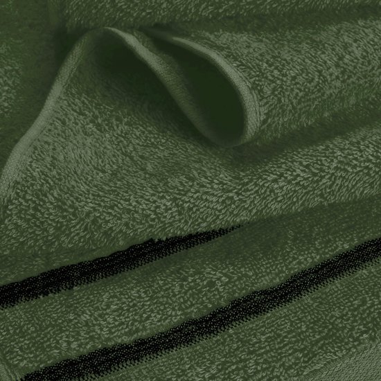 Unyqoos® Verwen Jezelf Met Deze Luxe Olijfgroene Handdoekenset van 100% Katoen voor Ultiem Comfort