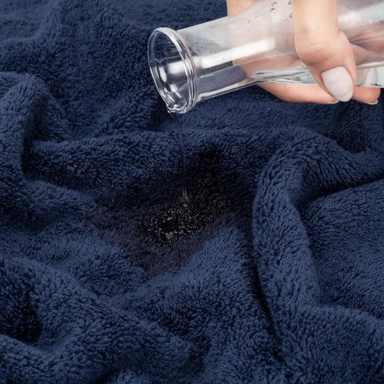 550x550-25359.jpg Unyqoos ® Set van 2 Luxe Washandjes in Donkerblauw, Zacht Badstof Katoen voor Dagelijks Gebruik