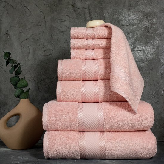 Unyqoos® Zachte en Absorberende 8-delige Handdoekenset van Luxe Katoen voor Badkamer en Spa