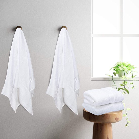 Unyqoos® Zachte en Luxe Set van 4 Katoenen Handdoeken voor Dagelijks Gebruik in Huis