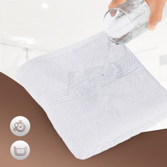Unyqoos® Zachte en Absorberende Handdoekenset van 6 Stuks met Gemakkelijke Ophanglus