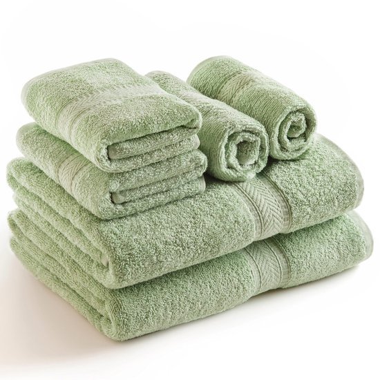 550x550-25476.jpg Unyqoos® Luxueuze Handdoekenset van 6 Stuks voor Uw Badkamerervaring - 100% Katoen, Super Absorberend