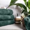 Unyqoos® Set van Luxe Handdoeken in Diepgroen Kleur voor Optimale Comfort en Absorptie