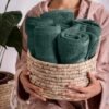 Unyqoos® Set van Luxe Handdoeken in Diepgroen Kleur voor Optimale Comfort en Absorptie