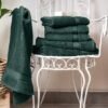 Unyqoos® Set van Luxe Handdoeken in Diepgroen Kleur voor Optimale Comfort en Absorptie
