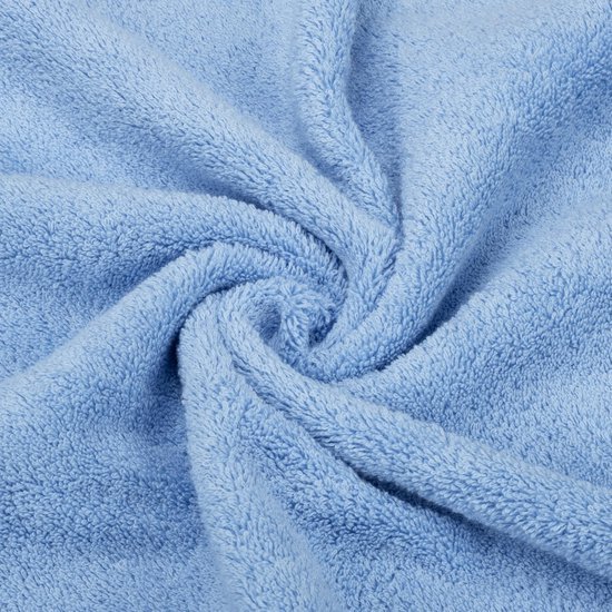 Unyqoos® Luxueuze Set Van Vier Zachte, Absorberende Handdoeken Van 100% Katoen, Lichtblauw, 50 x 100 cm