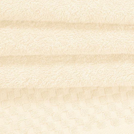 Unyqoos® Zeer Zachte Ivoorkleurige Katoenen Handdoekenset voor Luxe Badervaringen, Set van 4