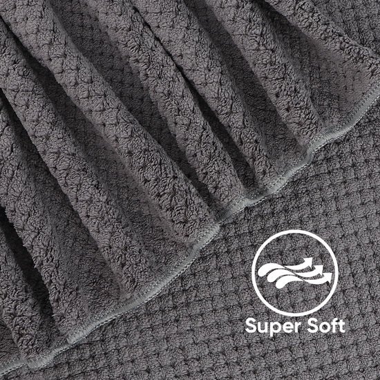 Unyqoos® Set van Vier Luxe Ultra Zachte en Hoogabsorberende Microvezel Handdoeken voor Bad en Sport