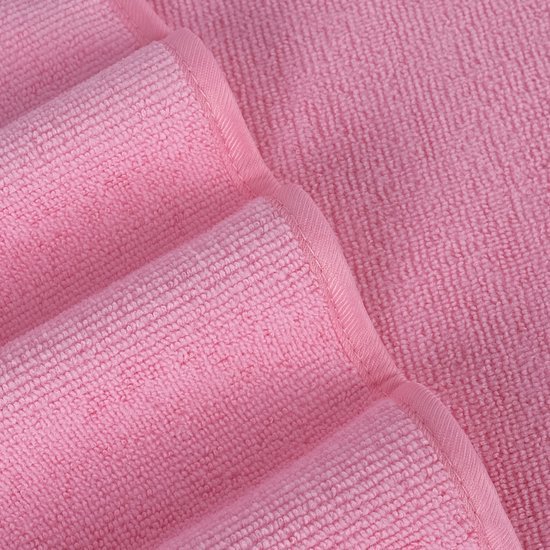 Unyqoos® Zachtroze Set van Vier Luxe Microvezel Handdoeken voor Sneldrogend Comfort en Zacht Huidgevoel
