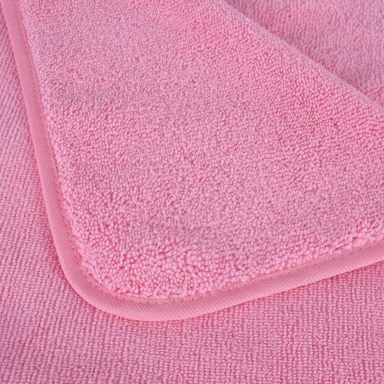 Unyqoos® Zachtroze Set van Vier Luxe Microvezel Handdoeken voor Sneldrogend Comfort en Zacht Huidgevoel