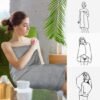 Unyqoos® Extra Grote Sneldrogende Microvezel Handdoek 100 cm x 200 cm Voor Douche en Sauna in Grijs