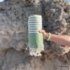 Unyqoos® Set van 2 Luxe en Absorberende Strand- en Saunahanddoeken van 100% Katoen met Elegante Franjes